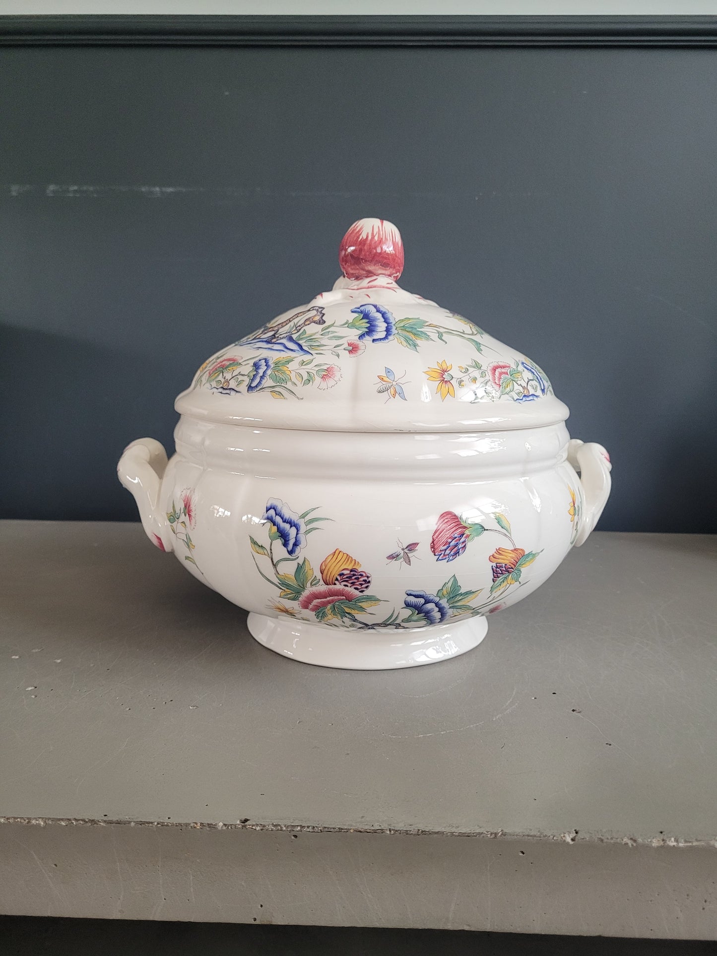 Soupière en faience émaillée Sarreguemines modèle Rouen - Compatible lave-vaisselle - Ref 392