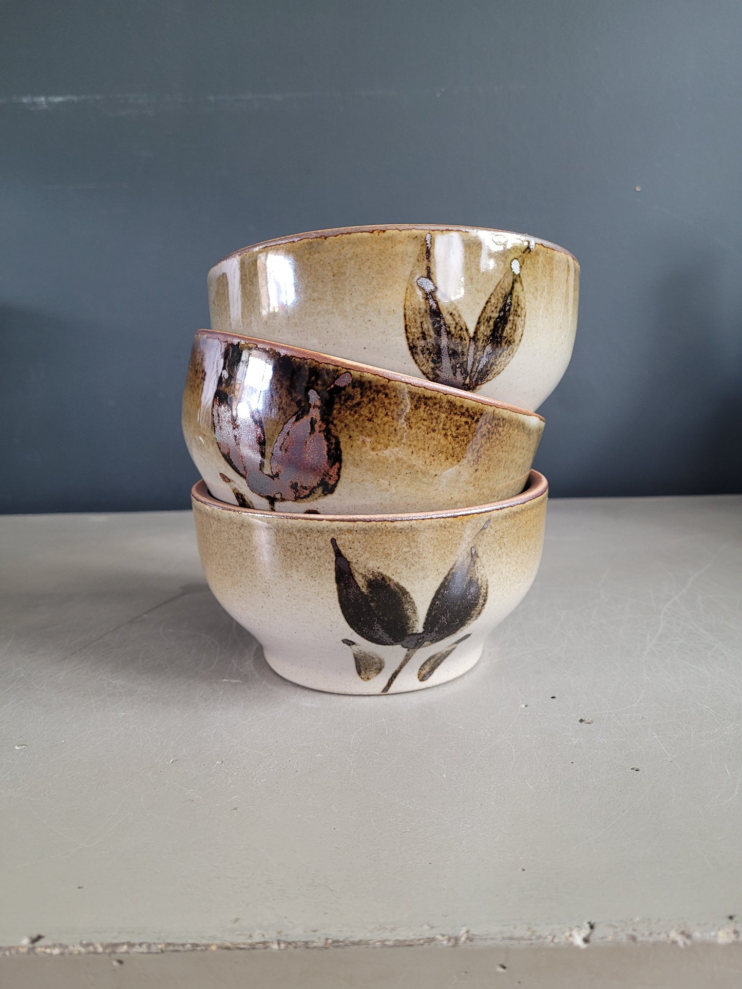 Trio de bols vintages en grès- Ref 318