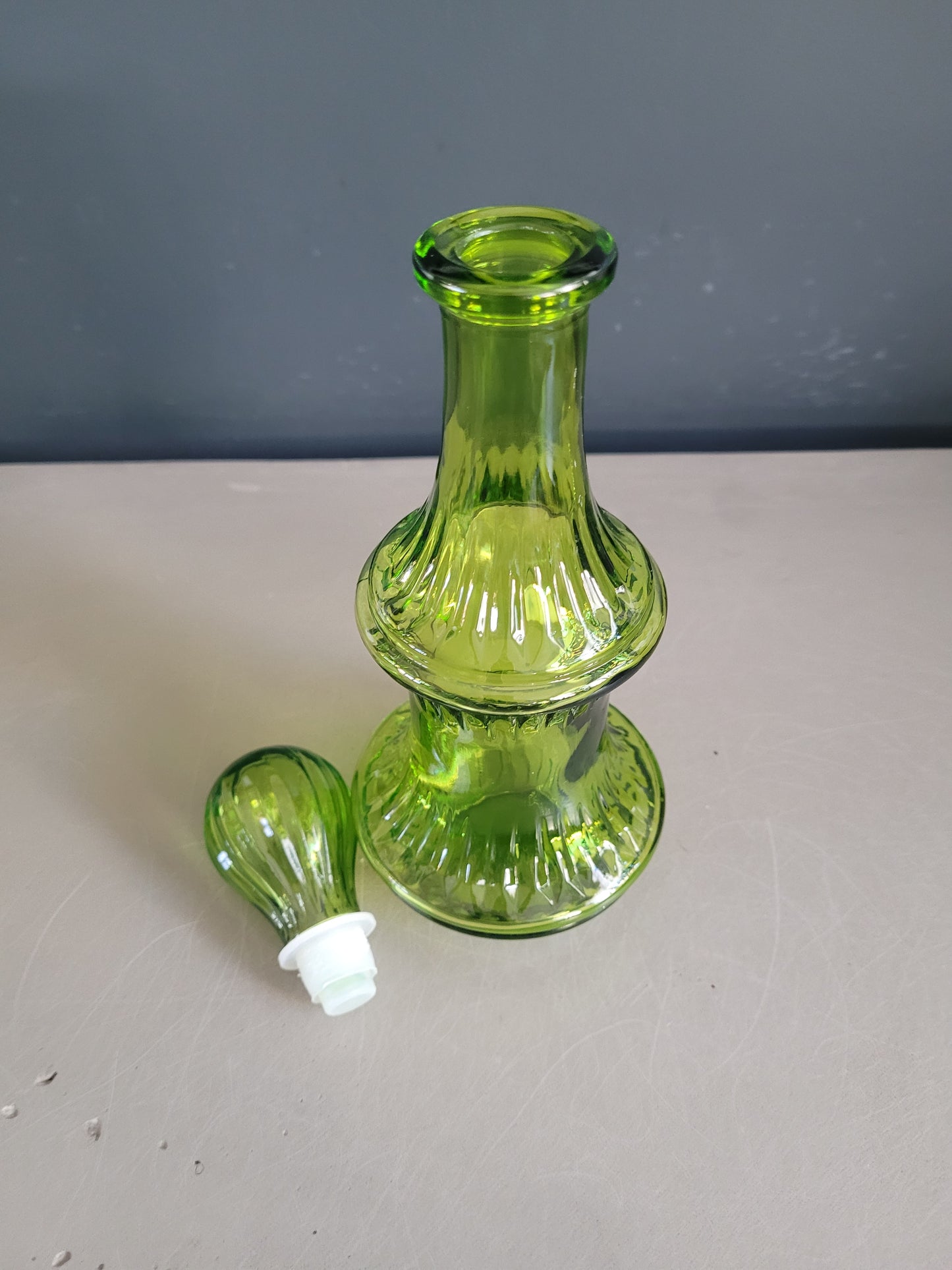 Bouteille empoli en verre vert - Ref 559