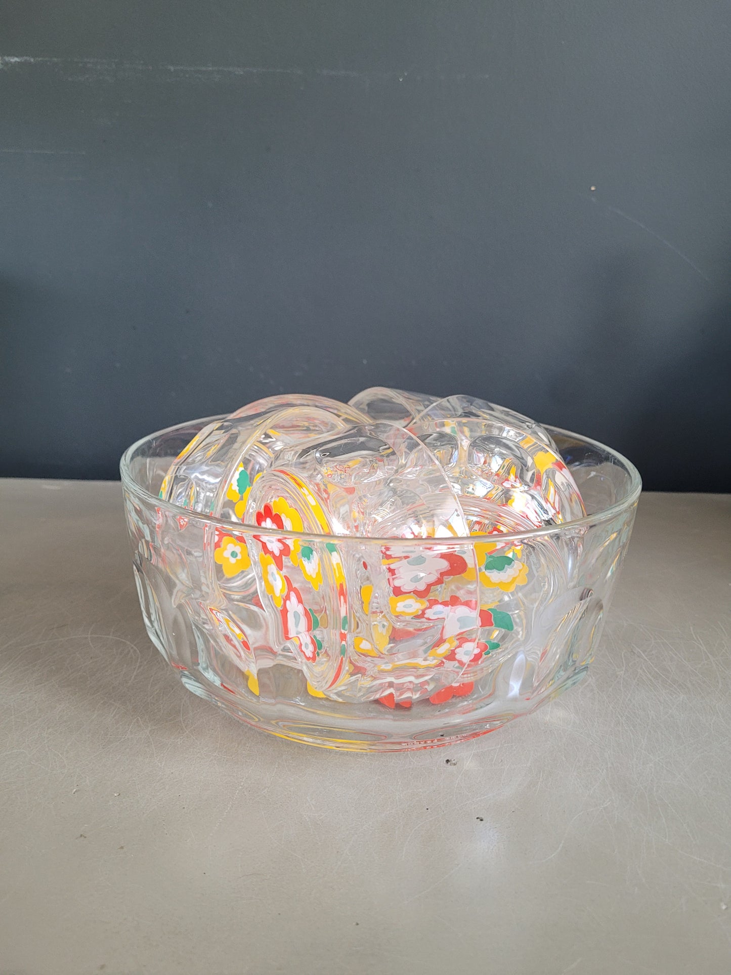 Service à salade Arcoroc Lotus - Saladier + 6 ramequins - Ref 295