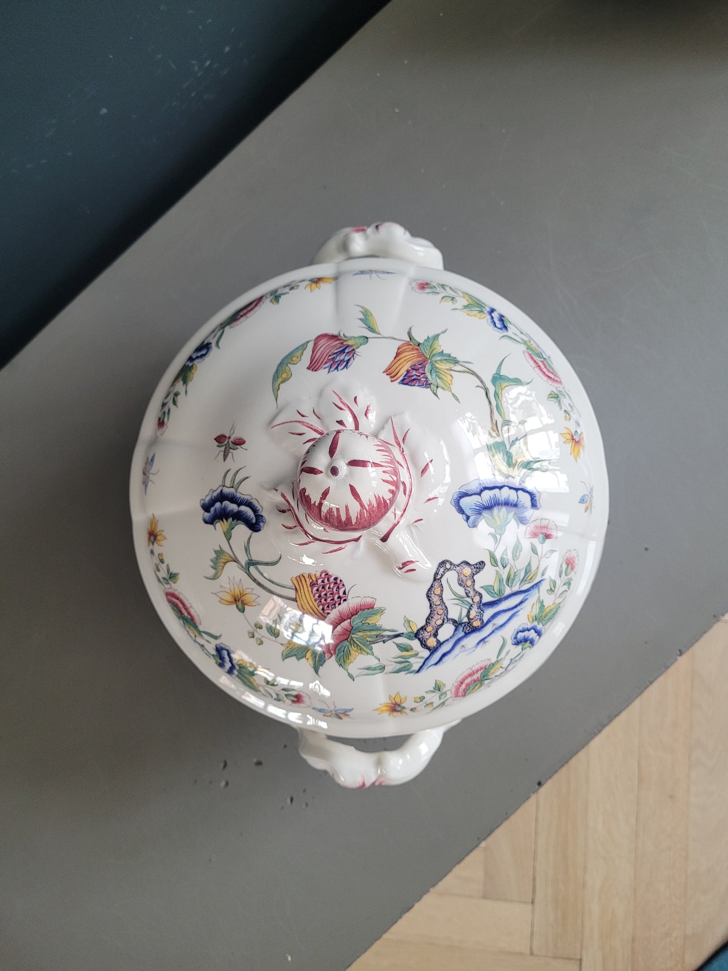 Soupière en faience émaillée Sarreguemines modèle Rouen - Compatible lave-vaisselle - Ref 392