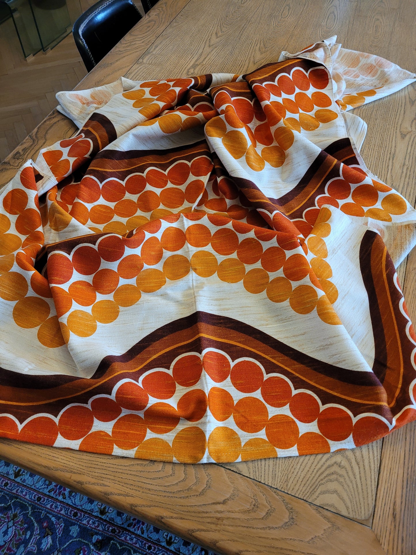 Nappe vintage / tissu 247x120cm - Ref 628