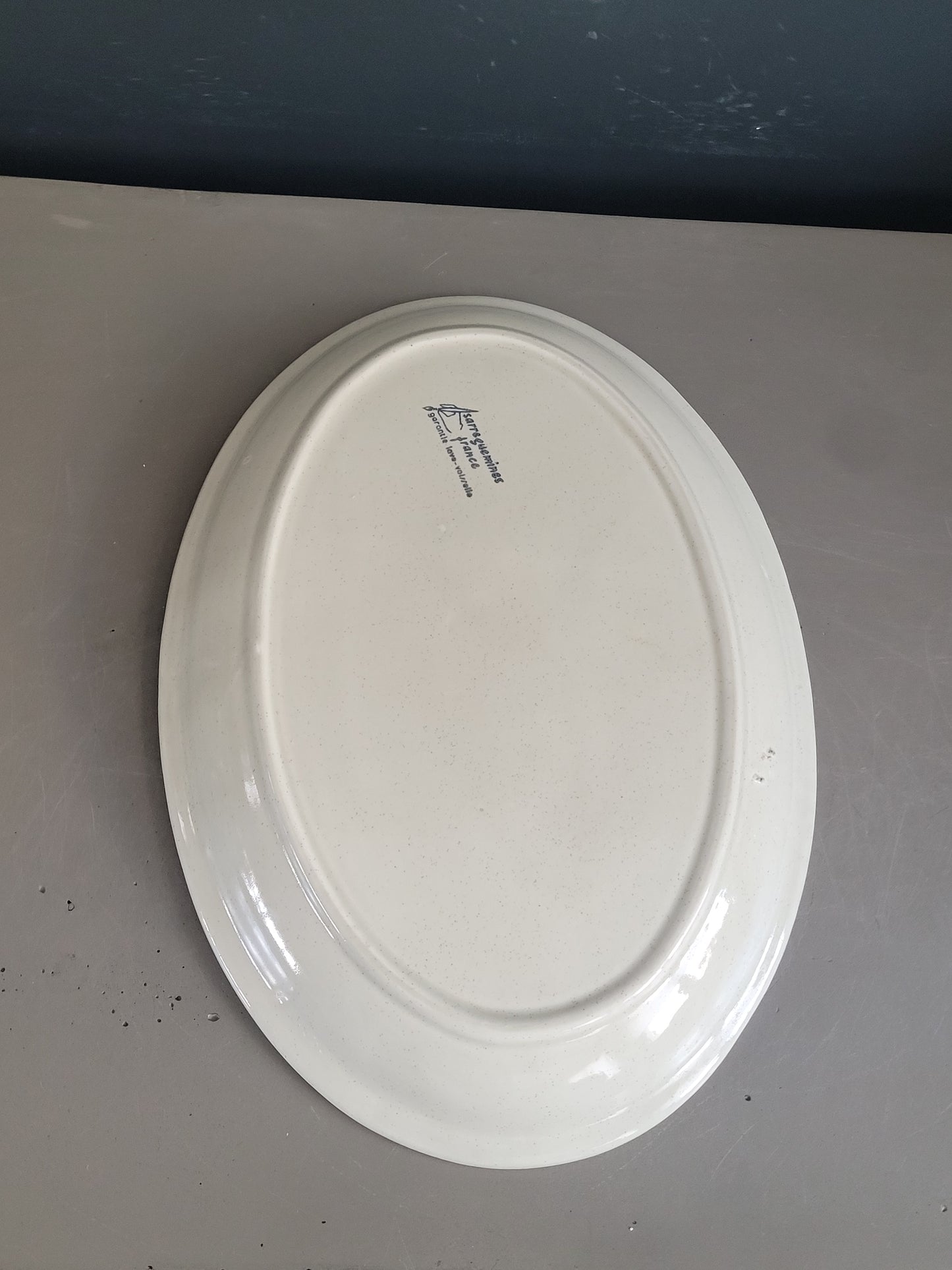 Plat de service en céramique motif chardons Sarreguemines - Ref 1027