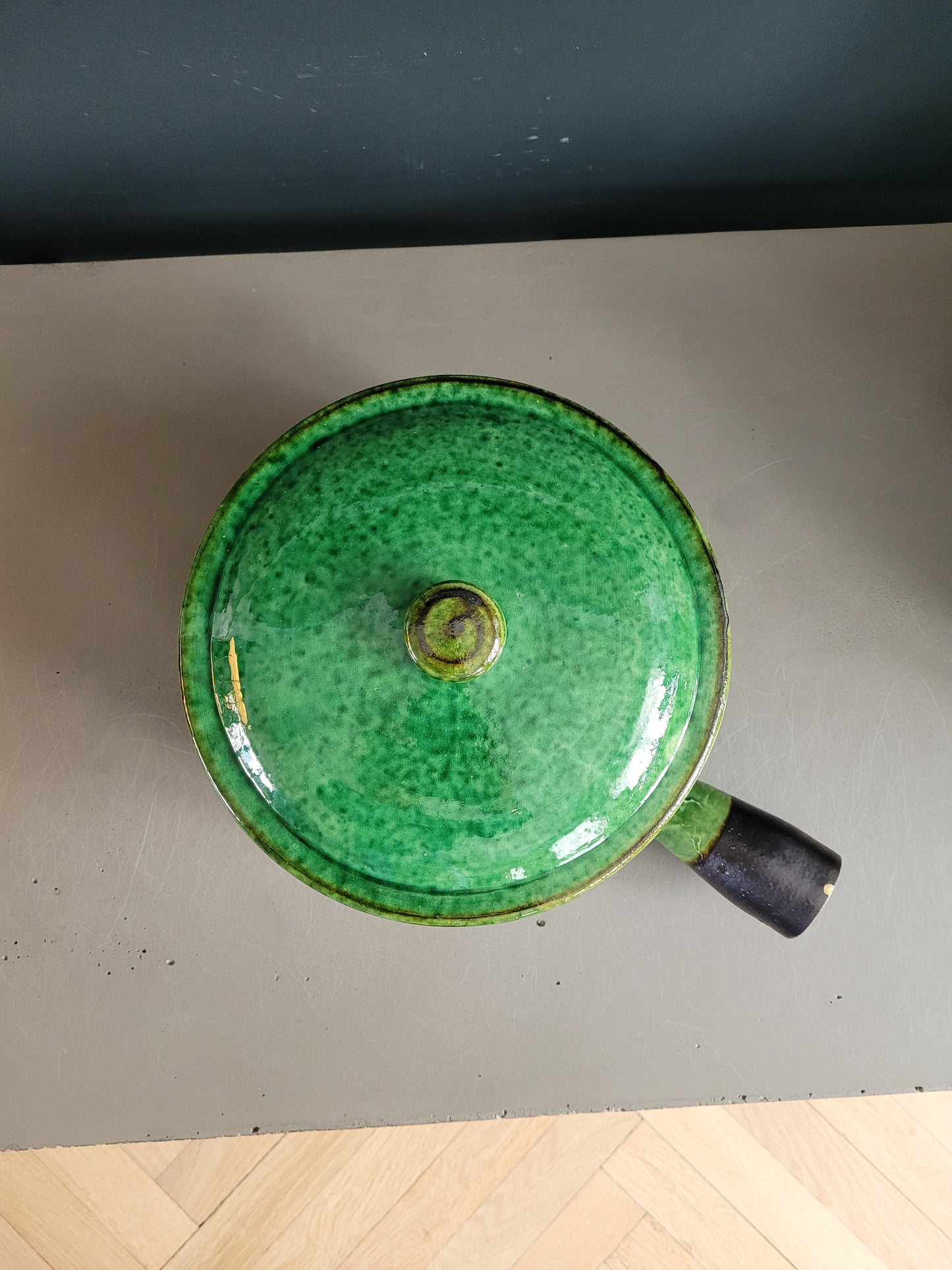 Caquelon à couvercle en terre cuite Vallauris - Ref 324