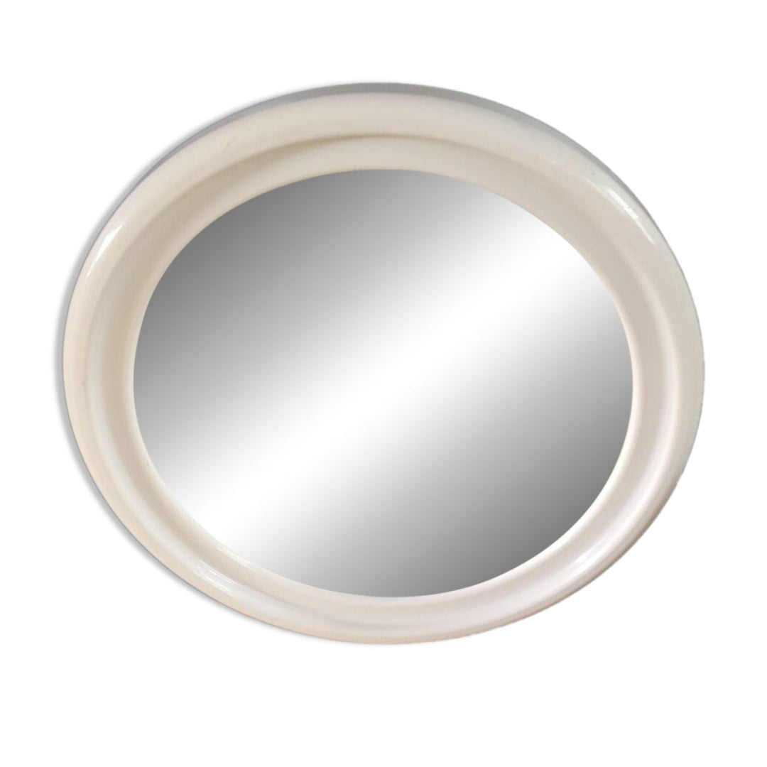 Miroir rond vintage en plastique- Ref 548