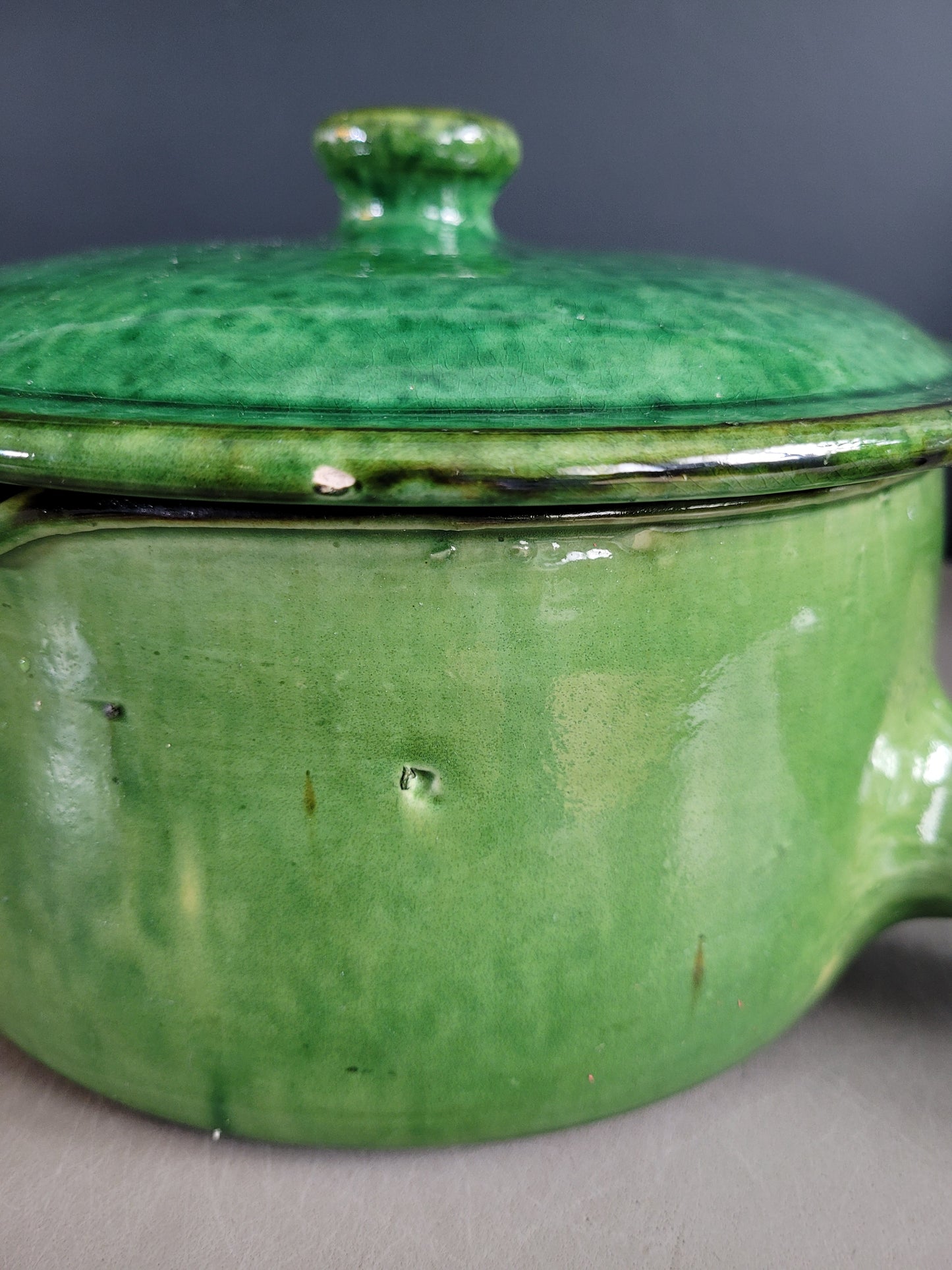 Caquelon à couvercle en terre cuite Vallauris - Ref 324