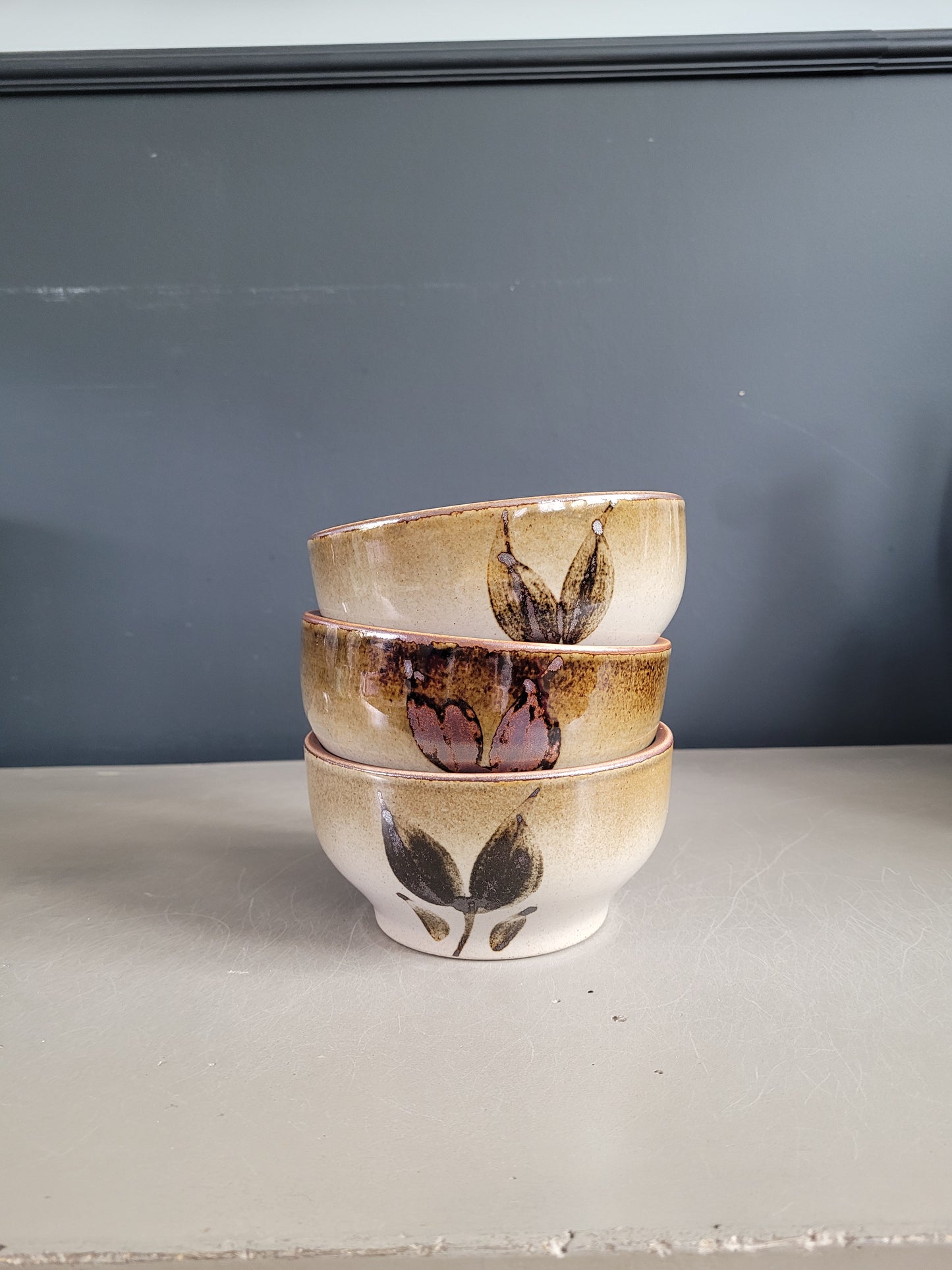 Trio de bols vintages en grès- Ref 318