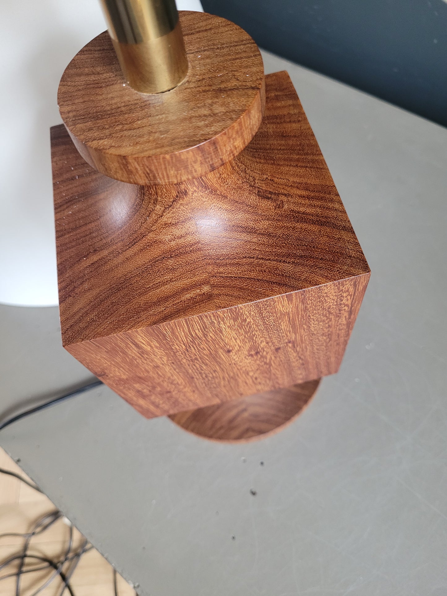 Lampe à poser en teck - Ref 618