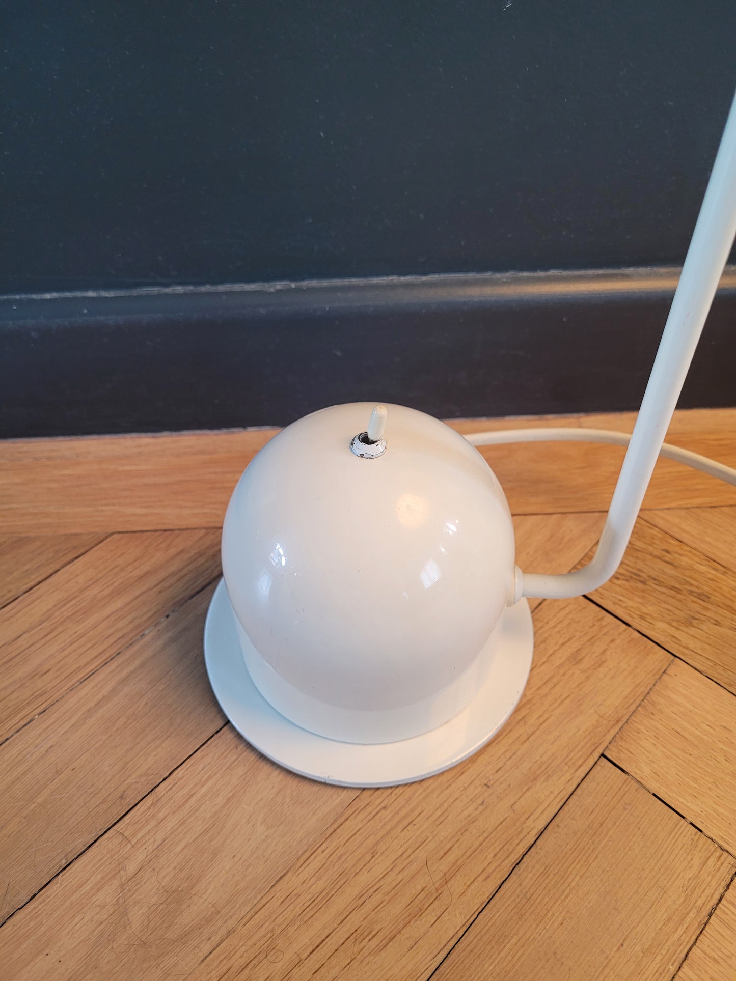 Lampe de bureau vintage articulée laquée blanc - Ref 281