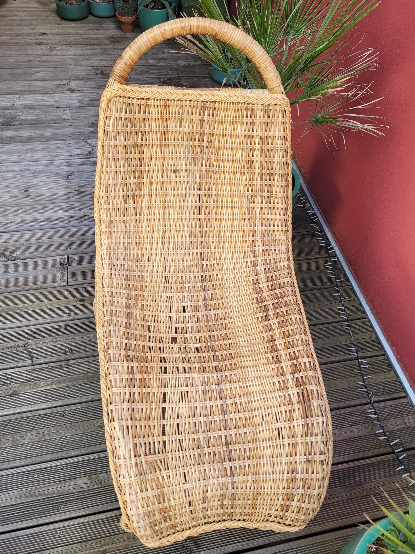 Chaise-longue en bambou et rotin - Ref 487