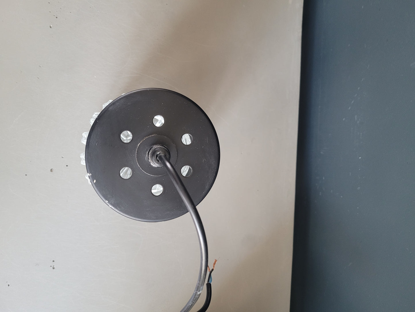 Suspension vintage globe en verre moulé- Ref 305