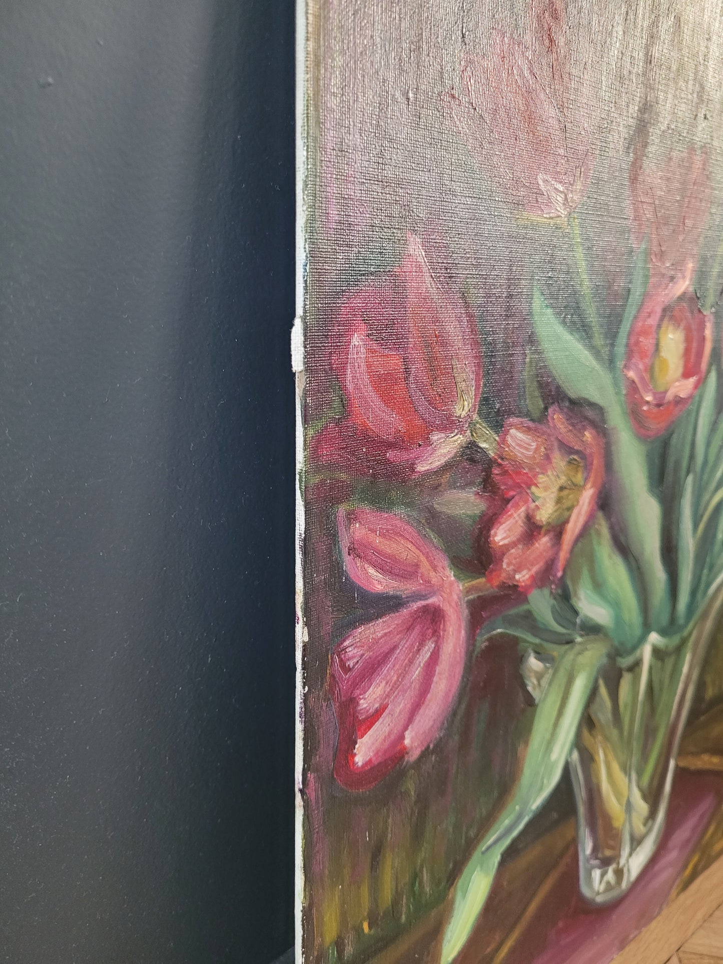 Huile sur toile bouquet signé A. Parisis - Ref 286