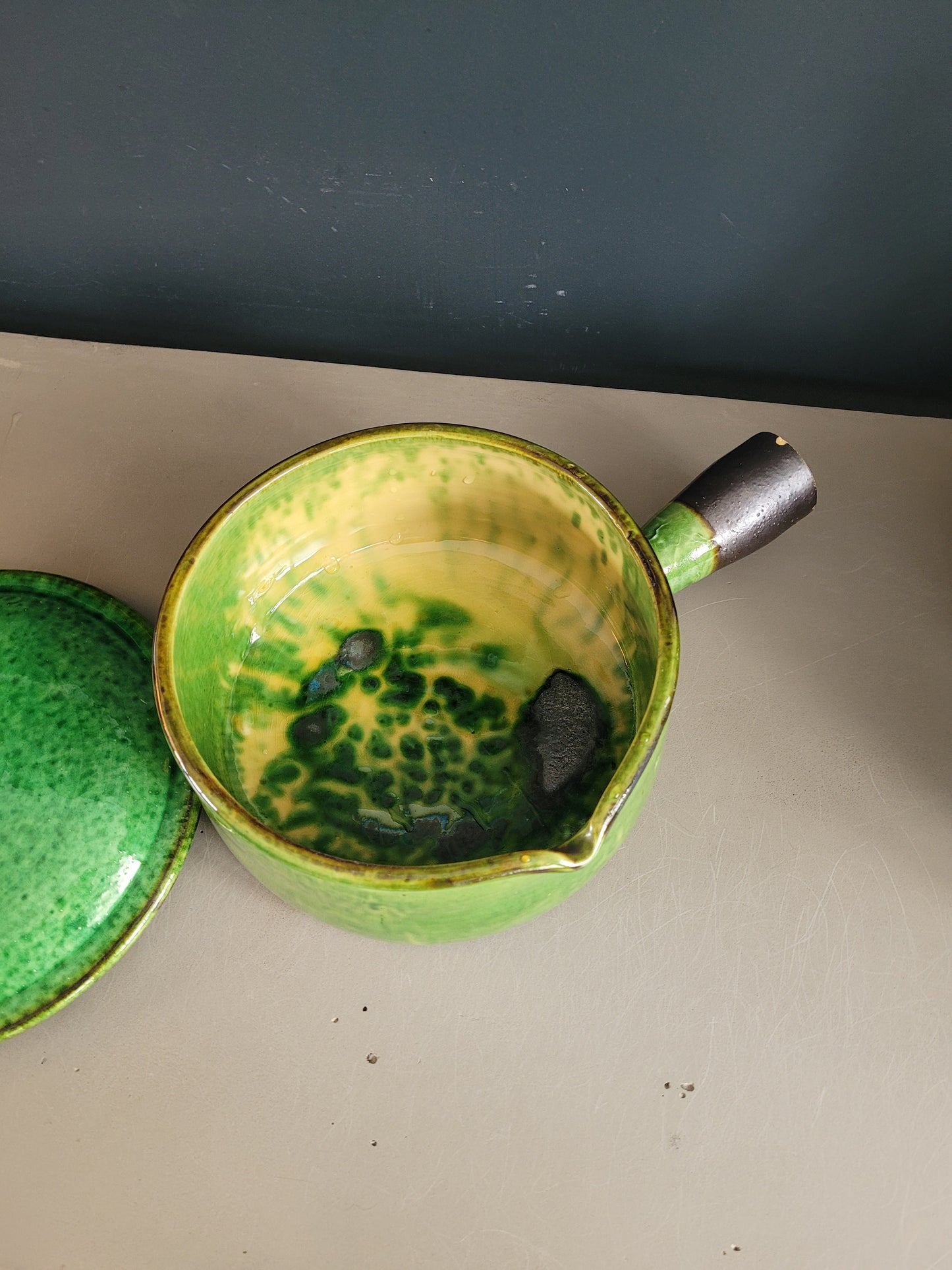 Caquelon à couvercle en terre cuite Vallauris - Ref 324