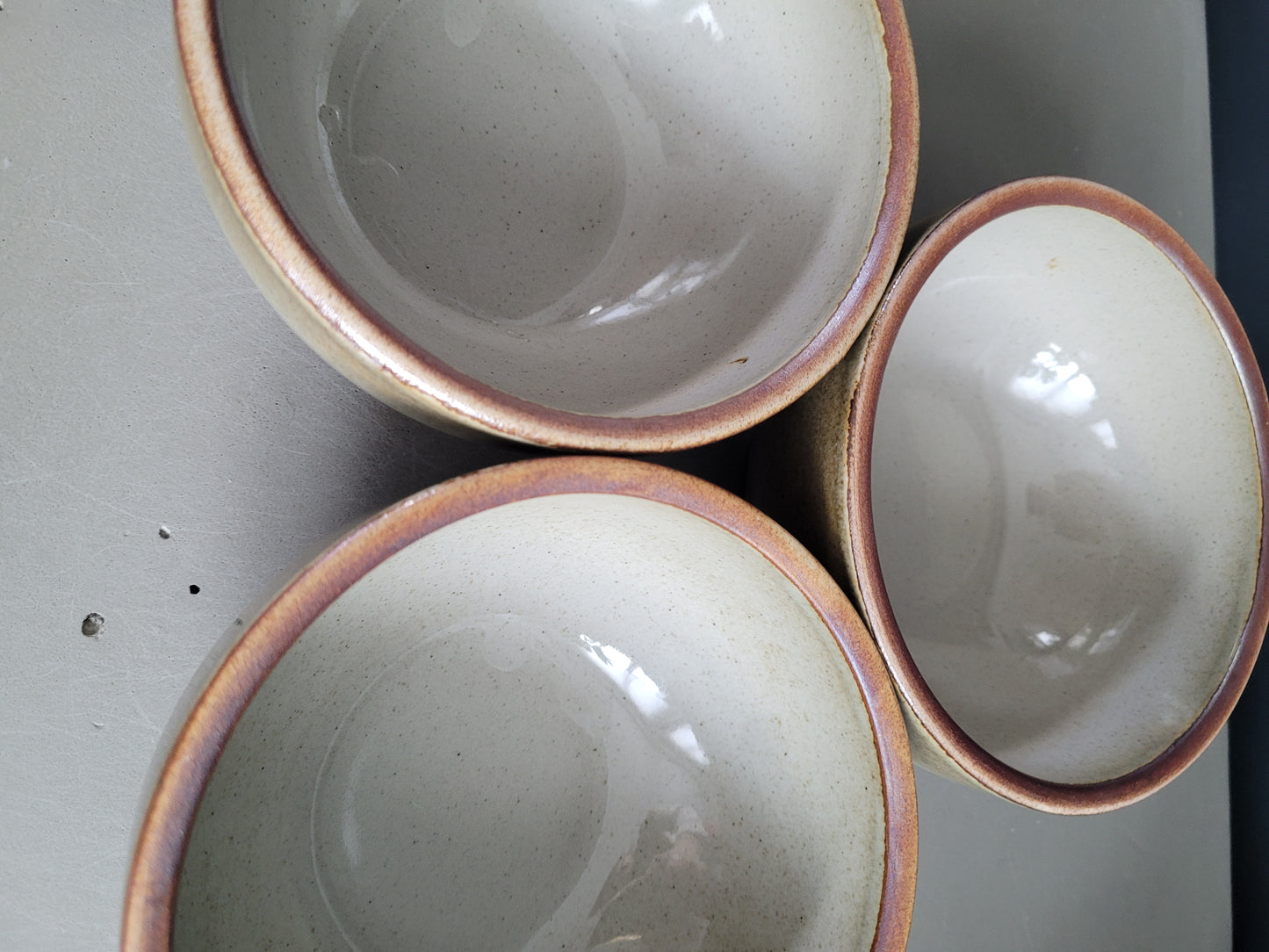 Trio de bols vintages en grès- Ref 318