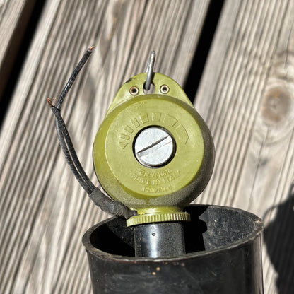 Suspension vintage en verre blanc et système monte et baisse - Ref 1309