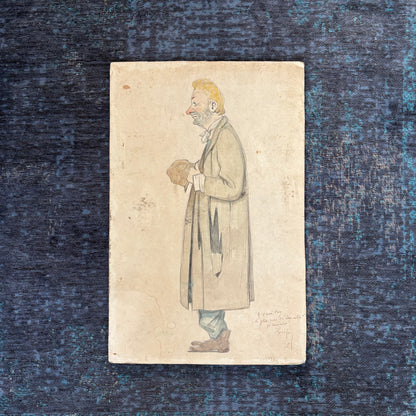 Aquarelle dédicacée et signée Pompon - Ref 1322