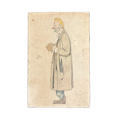 Aquarelle dédicacée et signée Pompon - Ref 1322