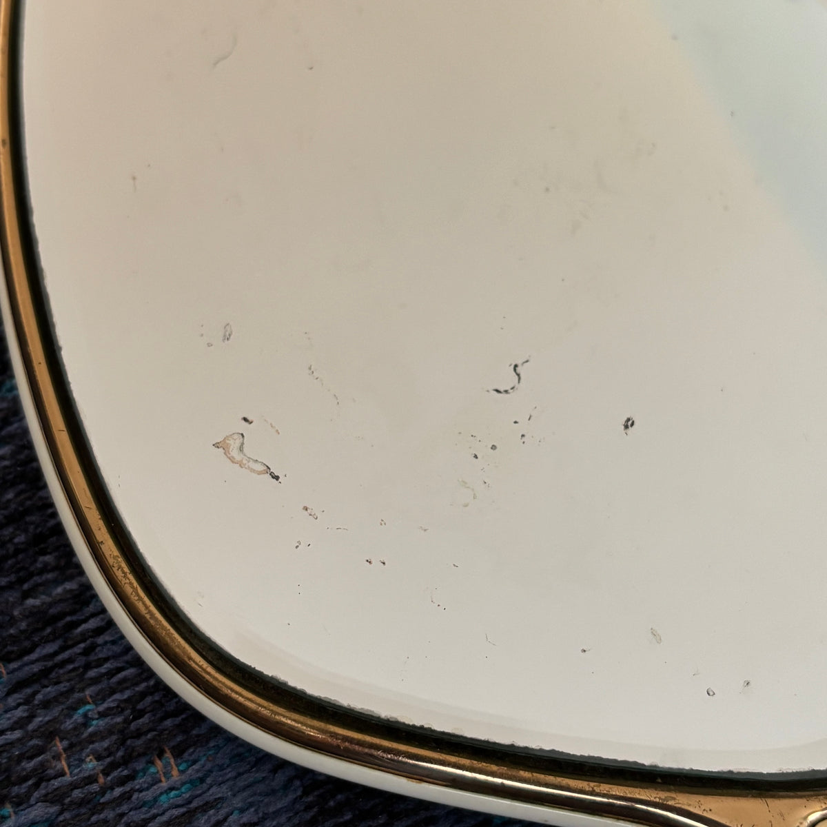 Miroir biseauté - face à main années 50 - Ref 1390