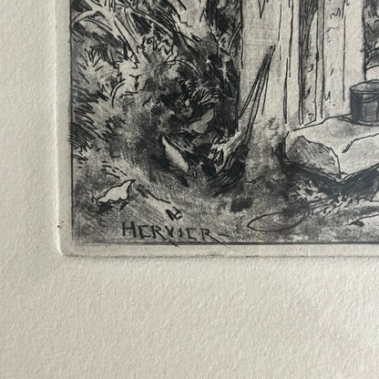 Gravure Louis Hervier imprimé par Charles Delâtre - Ref 1148