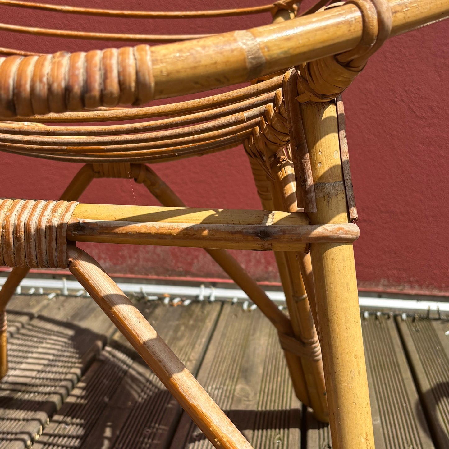 Paire de fauteuils en bambou et rotin vintage, style Riviera, années 60-70 - Ref 1257