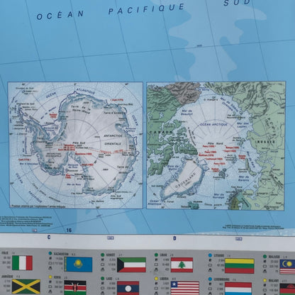 Carte du monde Michelin plastifiée 144x100cm - Ref 949