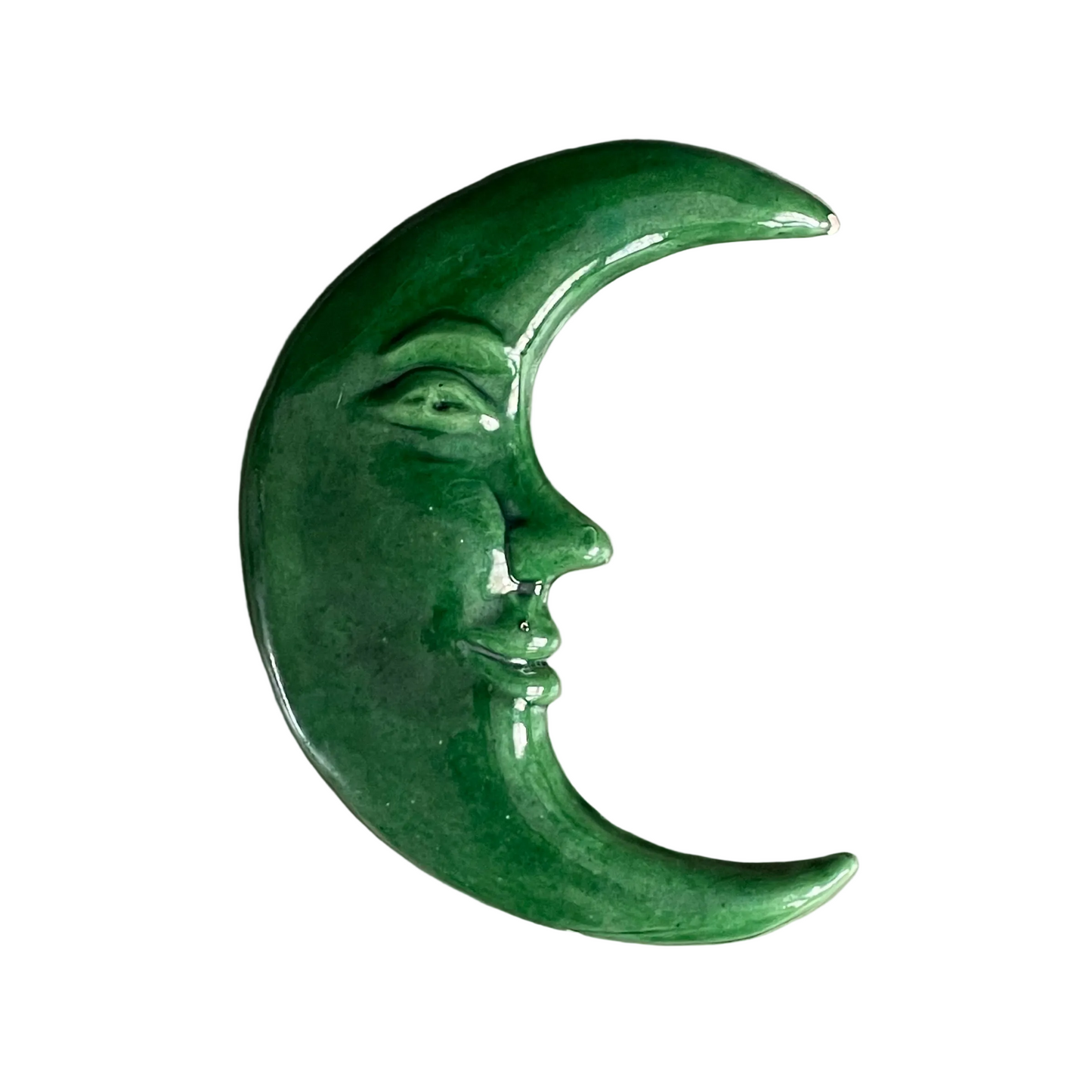 Céramique murale lune verte - Ref 1164