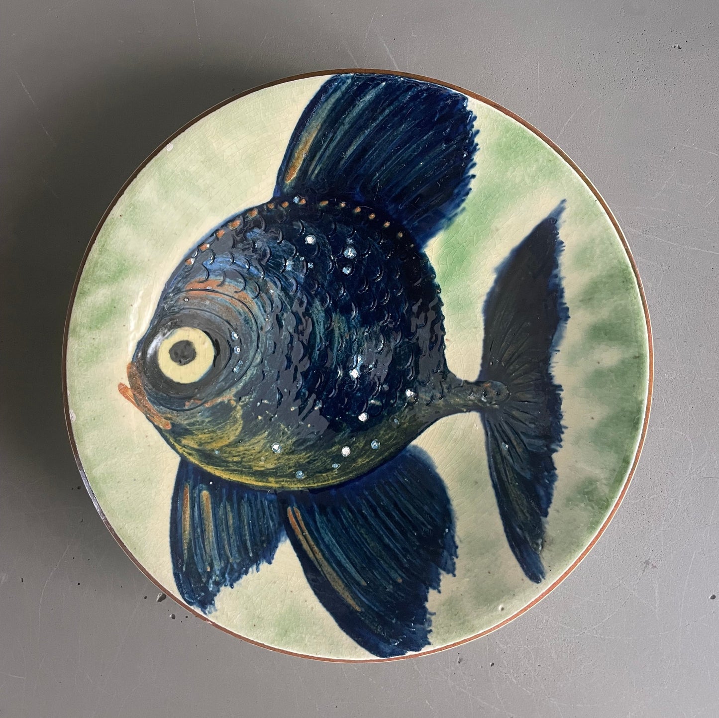 Série de 6 assiettes Puigdemont motifs poissons - Ref 1049