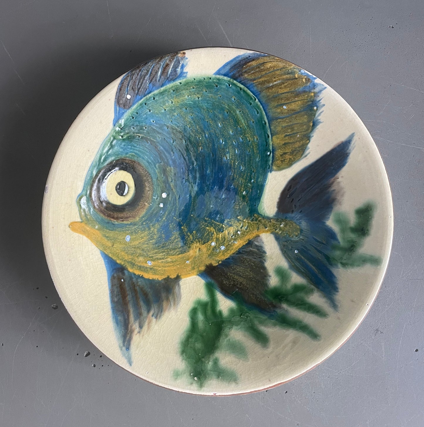 Série de 6 assiettes Puigdemont motifs poissons - Ref 1049