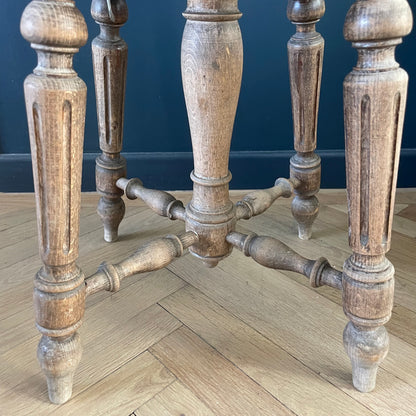 Tabouret de piano ancien en bois tourné - Ref 1059