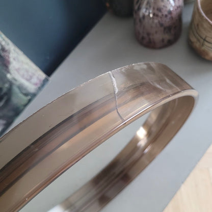 Miroir 70’s en plastique fumé - Ref 1241