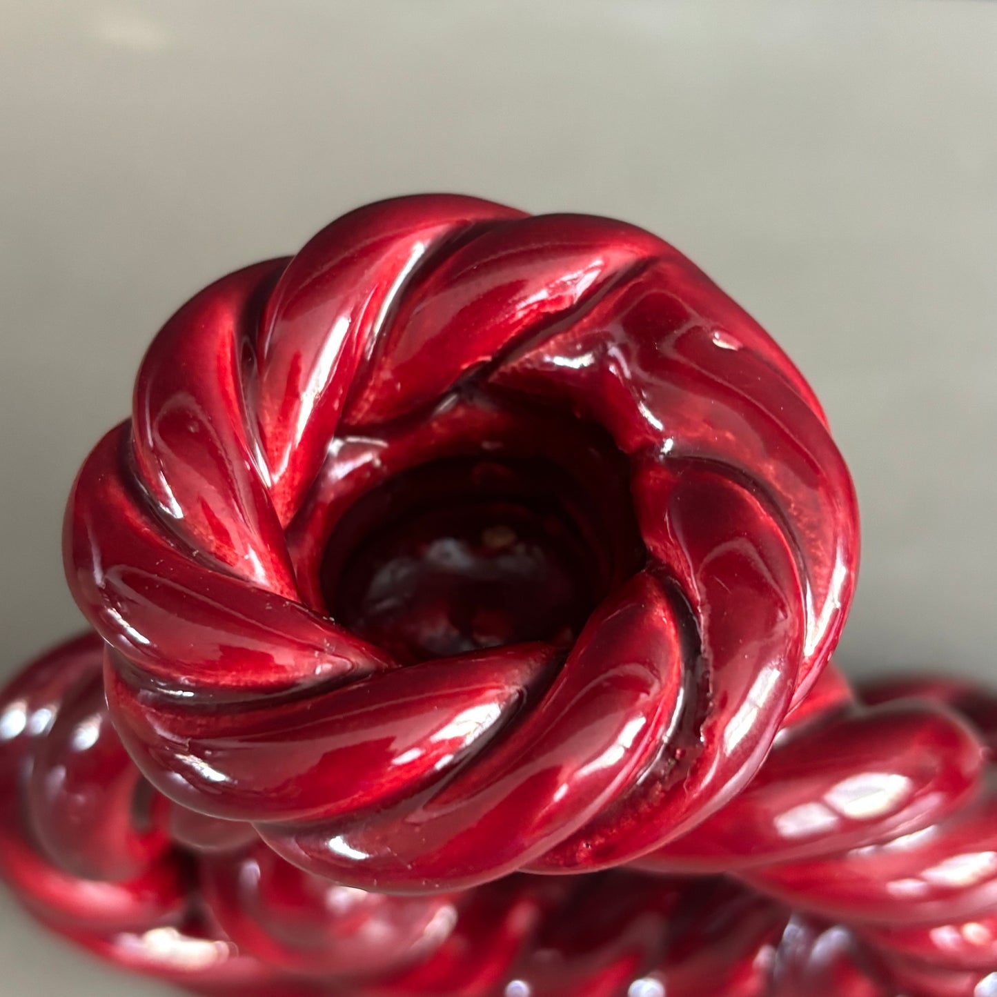 Chandelier - bougeoir double - en céramique tressée FPP Vallauris - Ref 1214