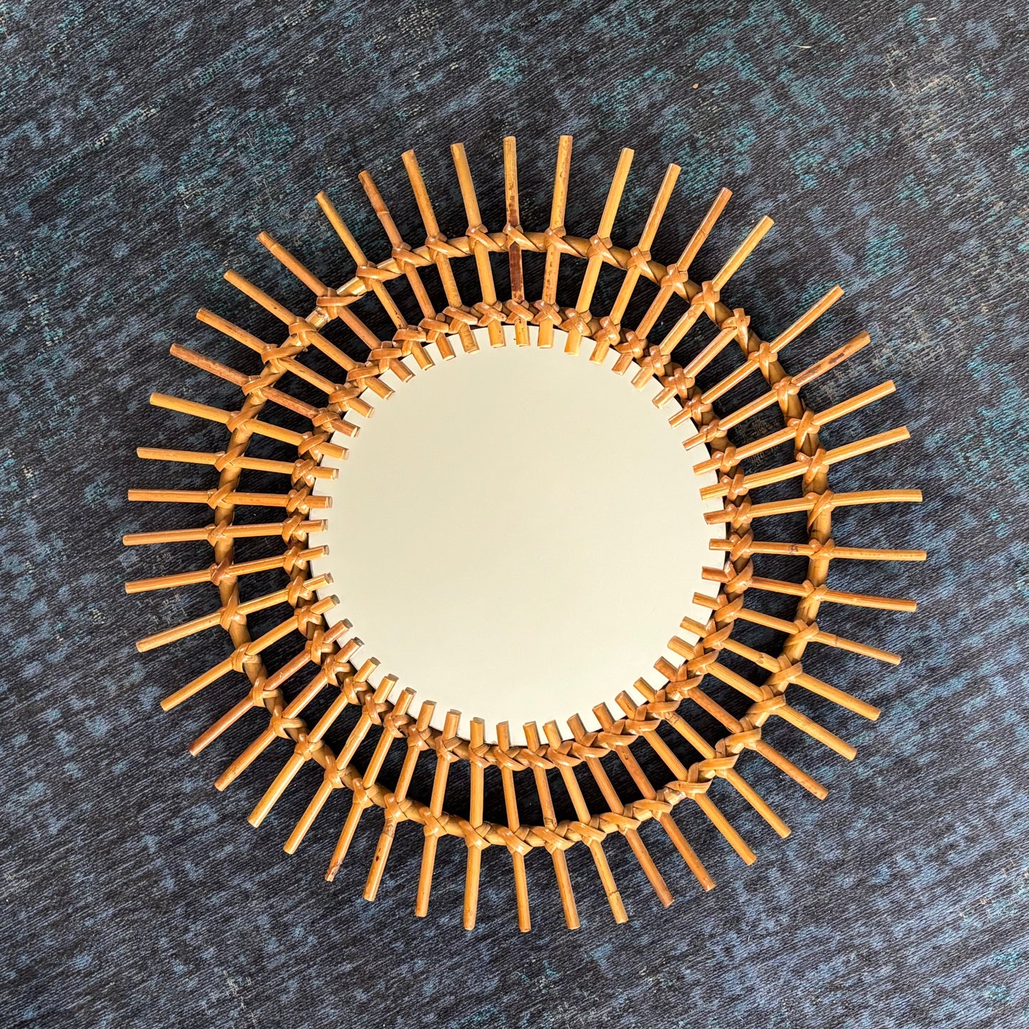 Miroir soleil en rotin - Ref 1294