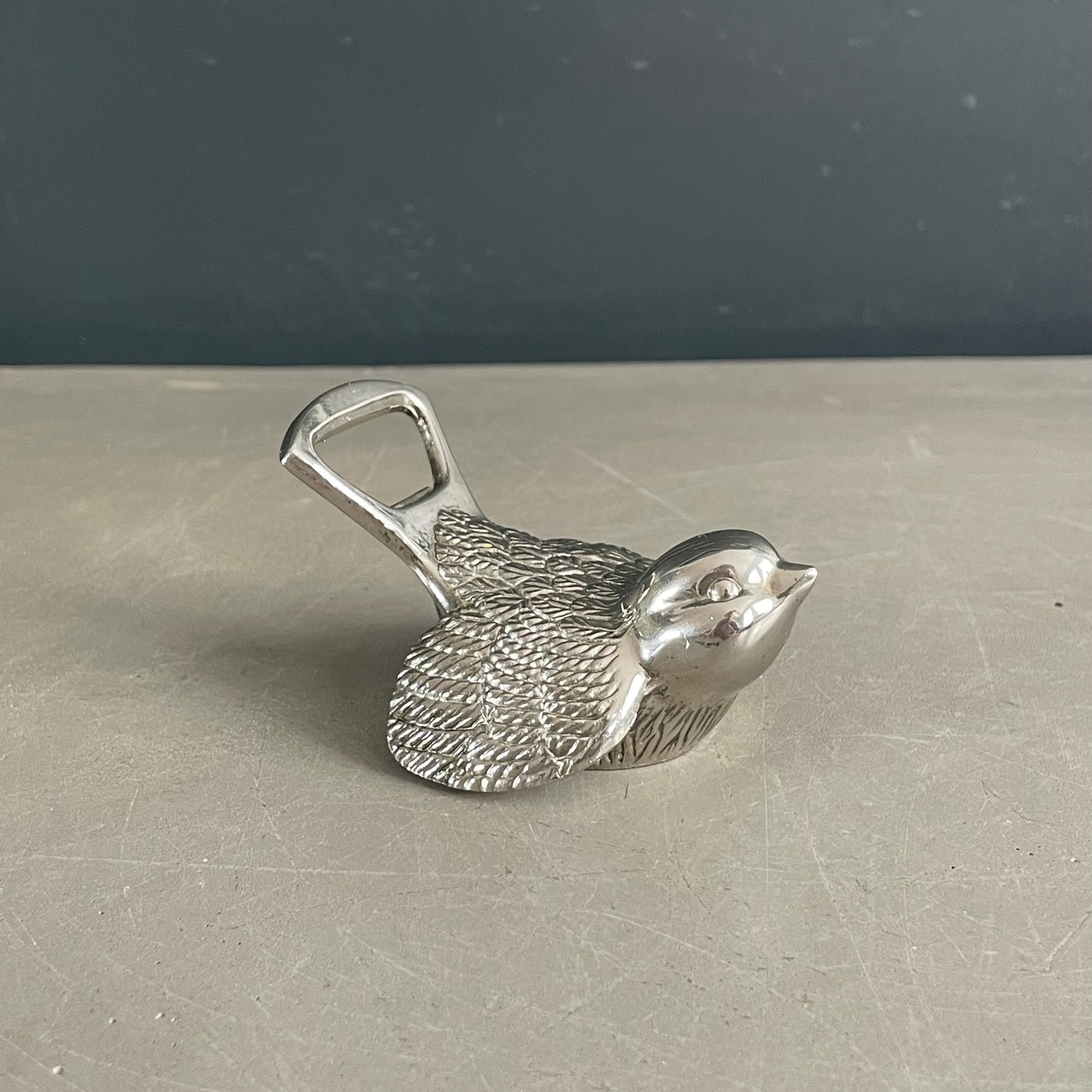 Décapsuleur - Ouvre-bouteille oiseau en métal argenté - Ref 1193