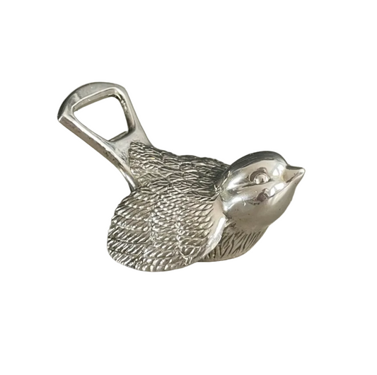 Décapsuleur - Ouvre-bouteille oiseau en métal argenté - Ref 1193