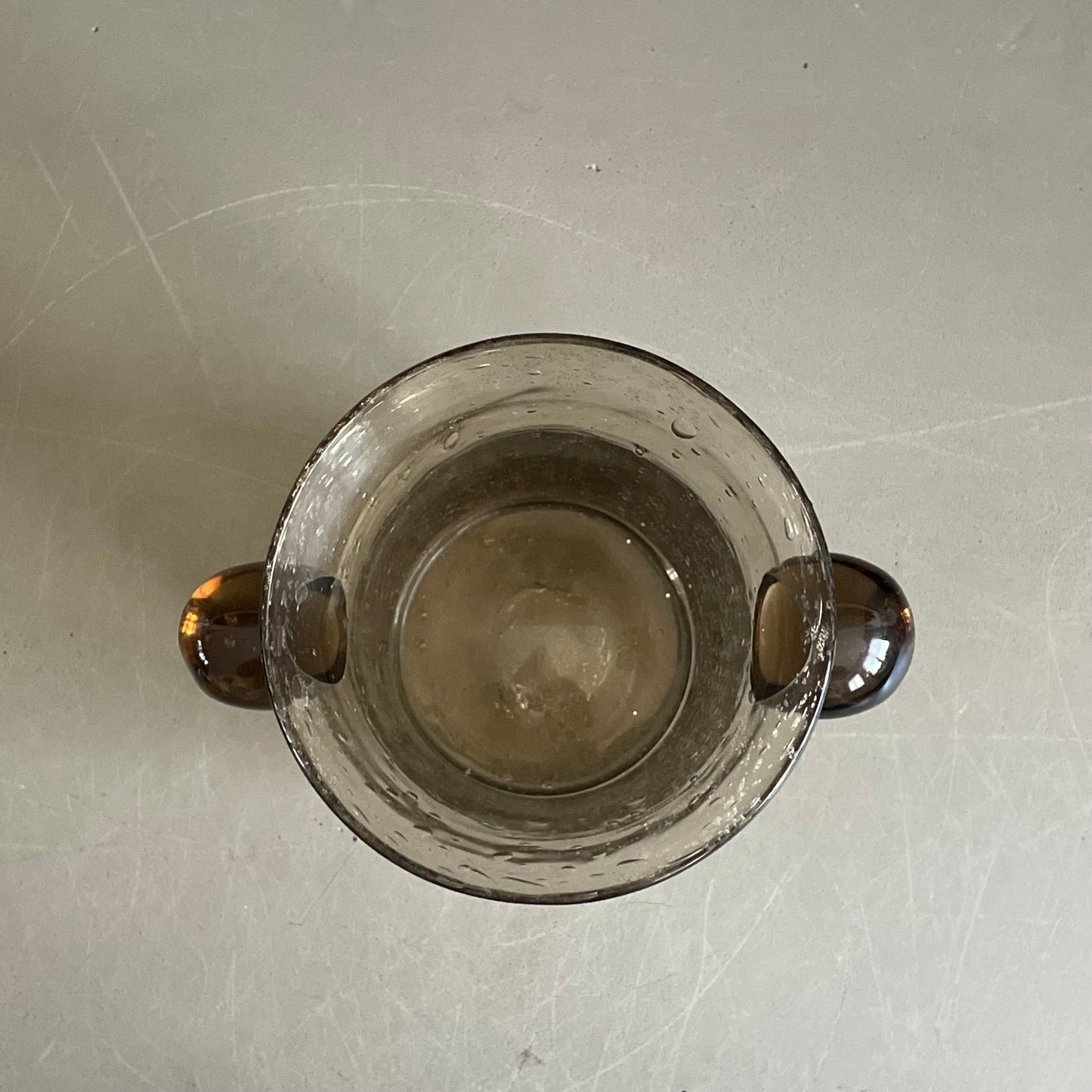 Ensemble en verre bulle fumé Bendor - Ref 1068