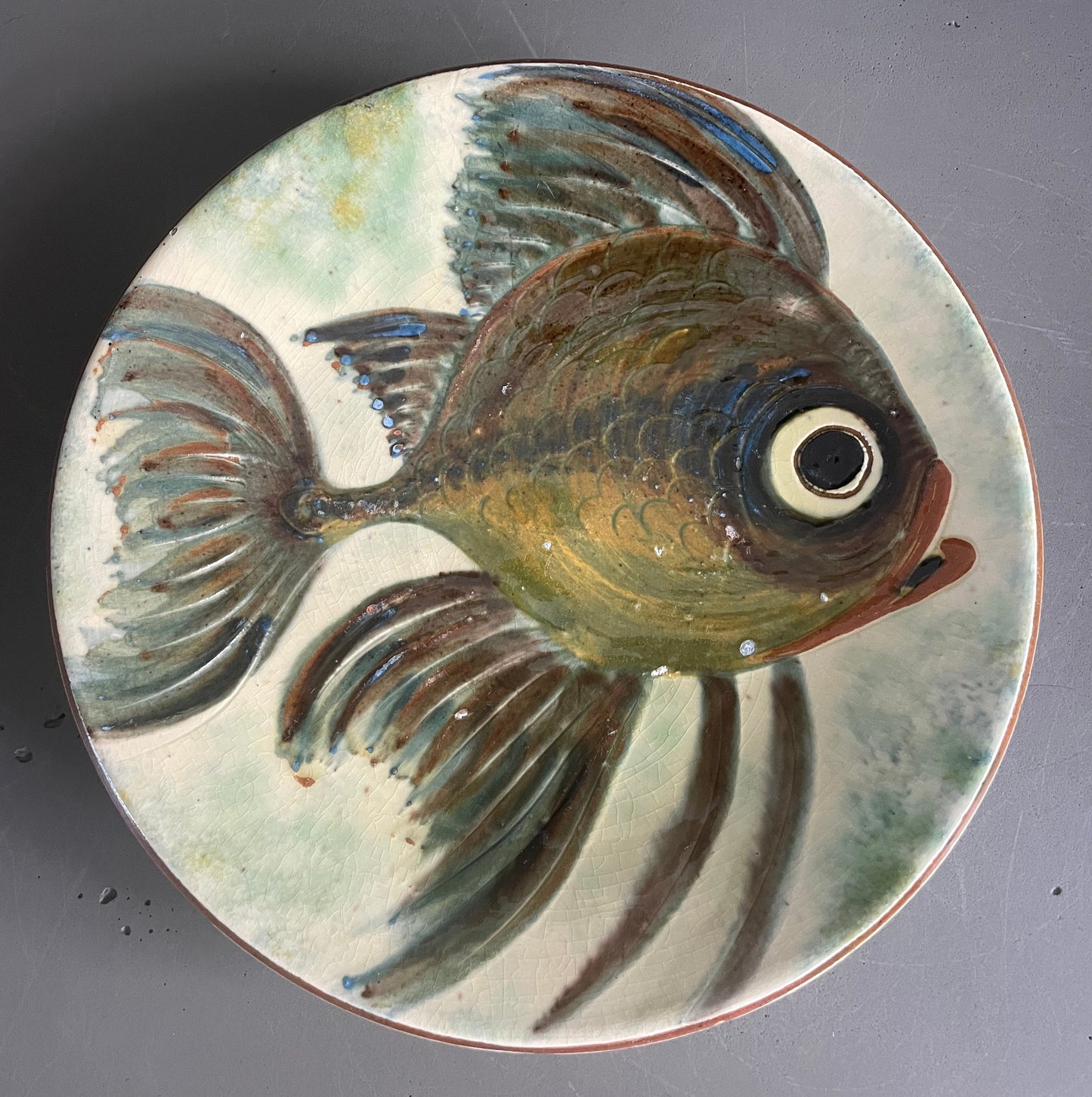 Série de 6 assiettes Puigdemont motifs poissons - Ref 1049