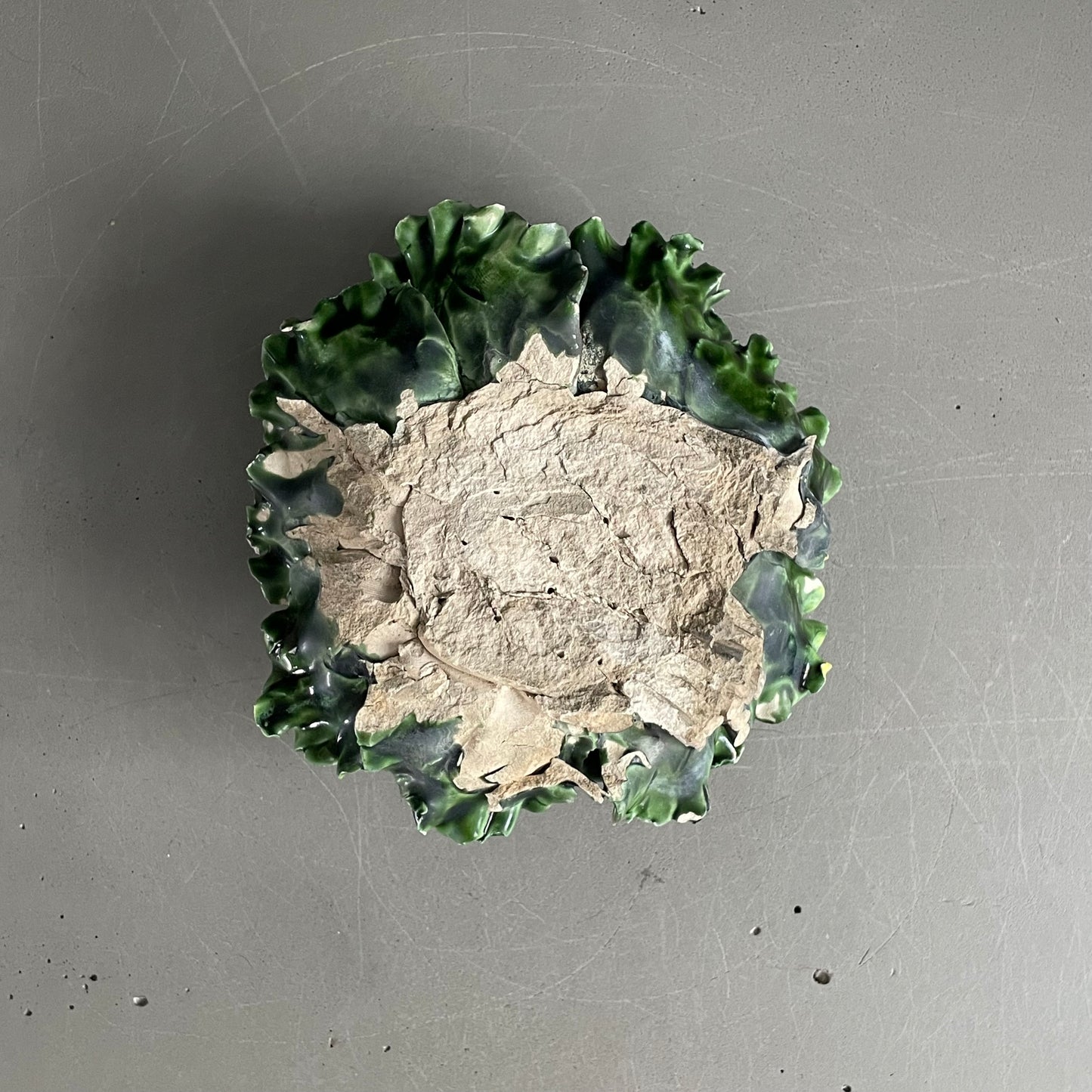 Grande fleur d’hortensia en barbotine de porcelaine - Ref 1161