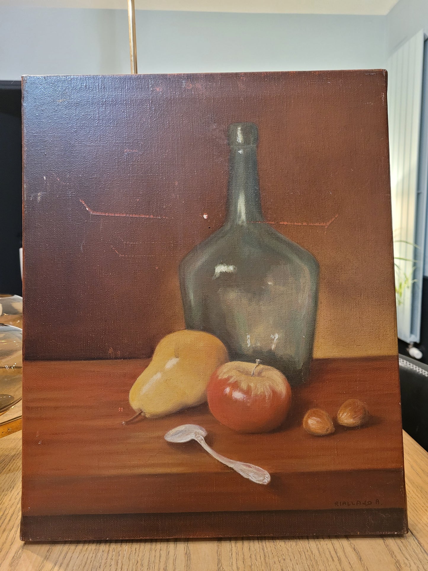 Tableau nature morte - huile sur toile - Signé Annie Rialland