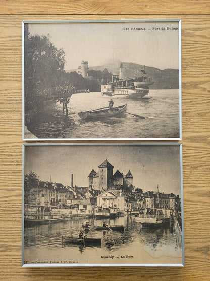 Paire d'impressions photographiques anciennes - Annecy - ref 238