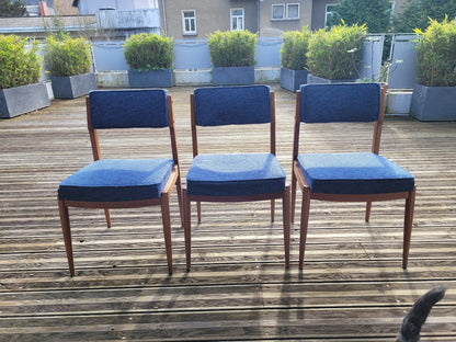 Lot de 3 chaises vintage assise matelassée