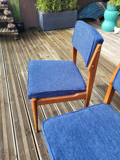 Lot de 3 chaises vintage assise matelassée