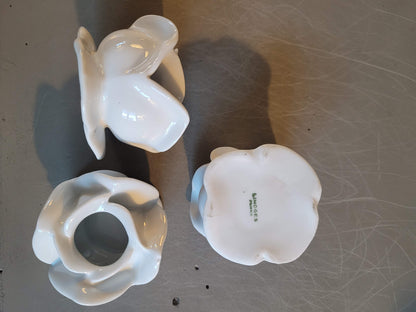 Trio de bougeoirs en porcelaine de Limoges - ref 213