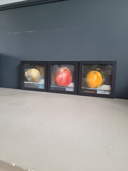 Trio de peintures fruits pour cuisine - Ref 233