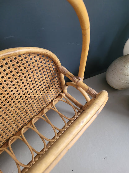 Porte-revues en rotin et cannage - Ref 101