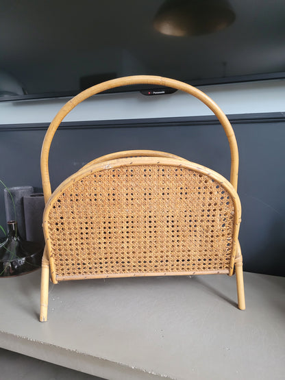 Porte-revues en rotin et cannage - Ref 101