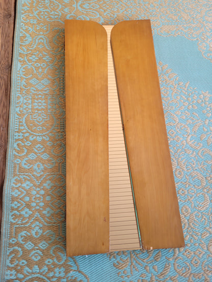 Grand miroir triptyque vintage en teck - Ref 250