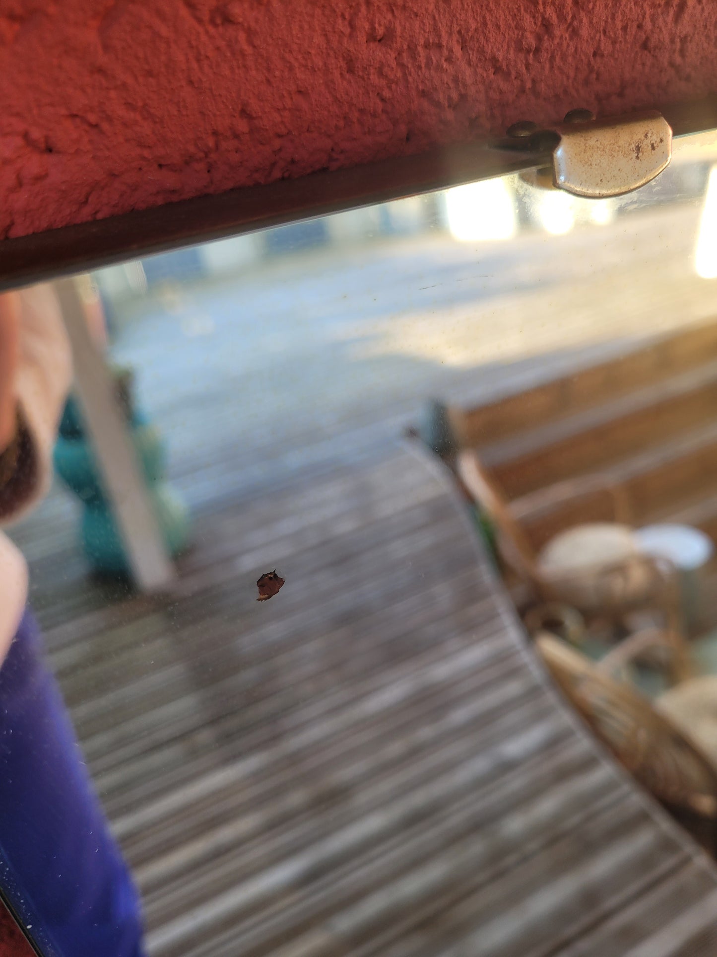 Grand miroir triptyque vintage en teck - Ref 250