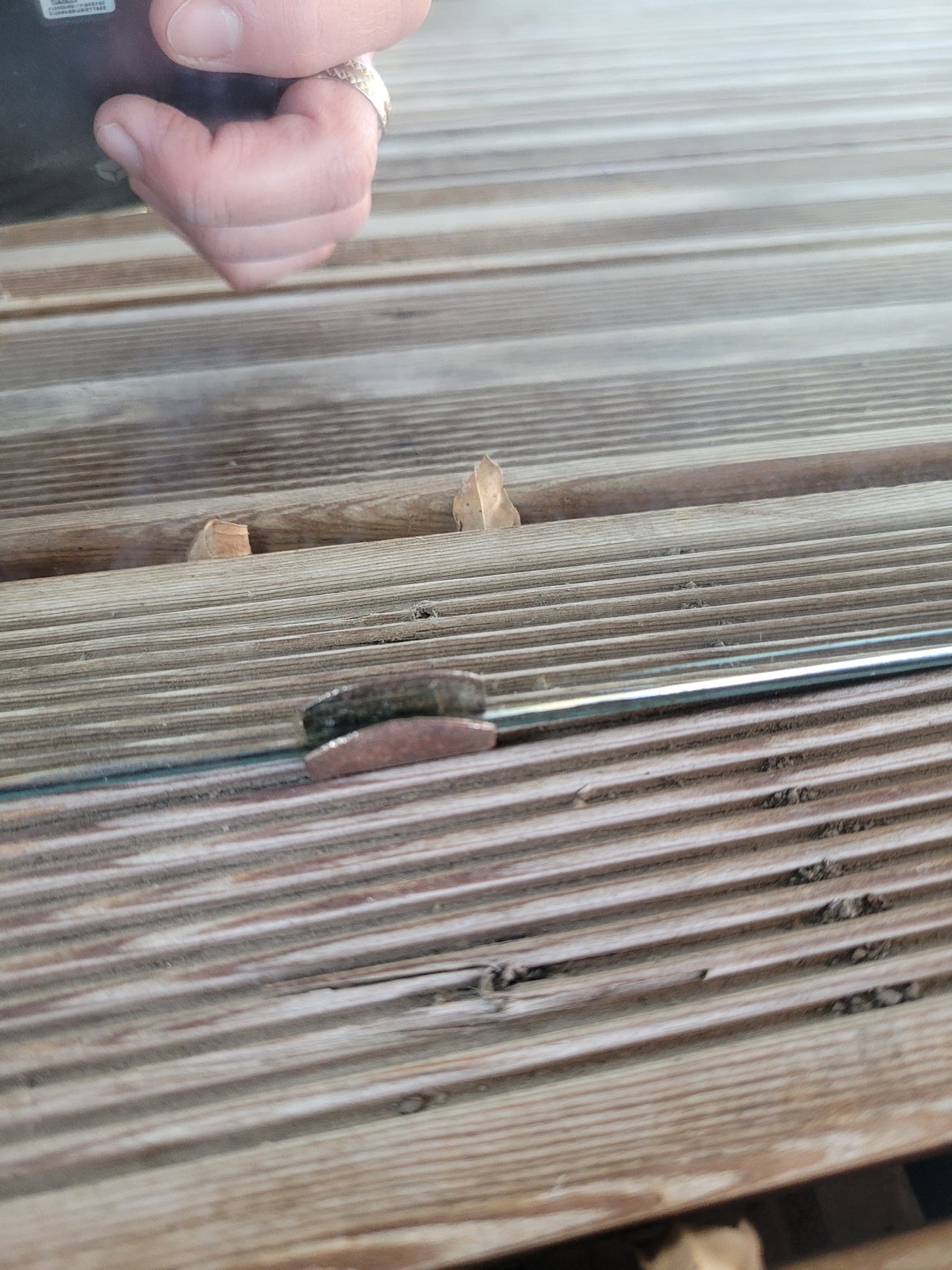 Grand miroir triptyque vintage en teck - Ref 250