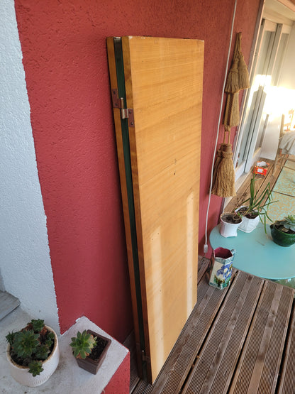 Grand miroir triptyque vintage en teck - Ref 250