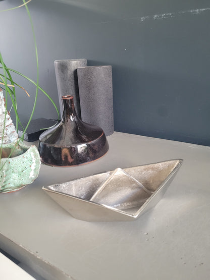 Vide poche bateau origami en zamak - Ref 123